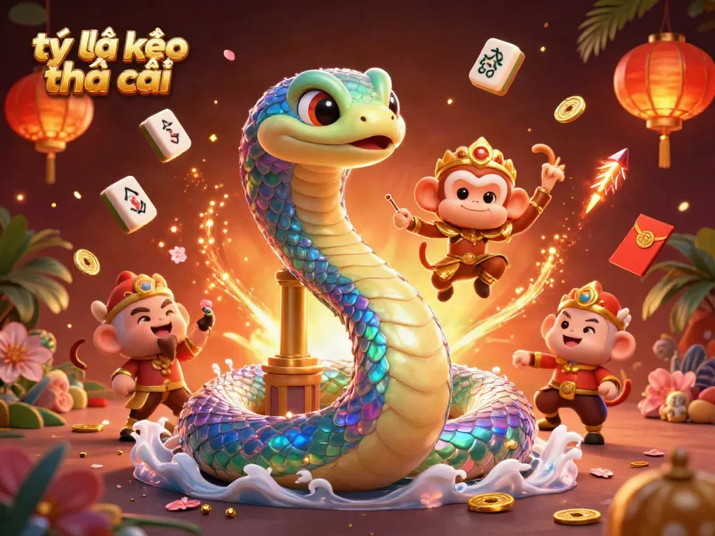 Engage in thrilling betting with tỷ lệ kèo nhà cái showcased in a vibrant 3D illustration