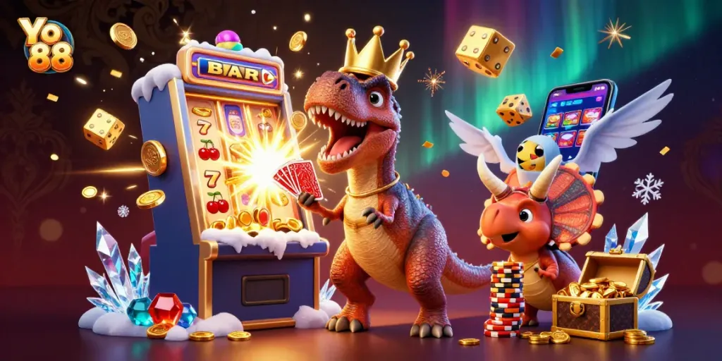 Experience exciting gameplay at Yo 88 with a jackpot explosion and dynamic casino elements.