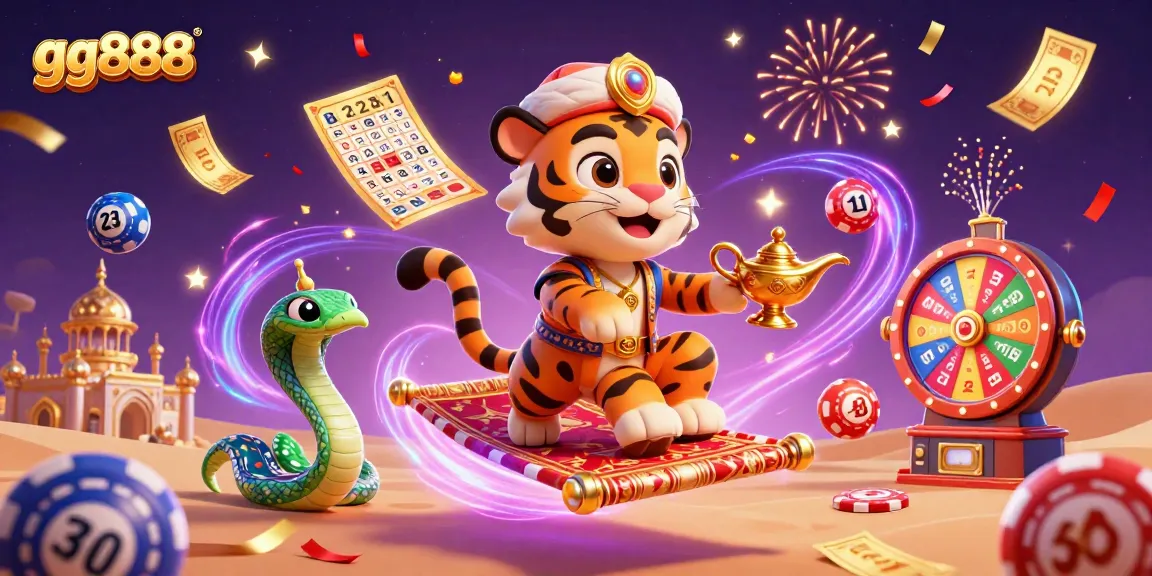 Experience the excitement of gambling with gg888: win big in a vibrant casino-themed scene!
