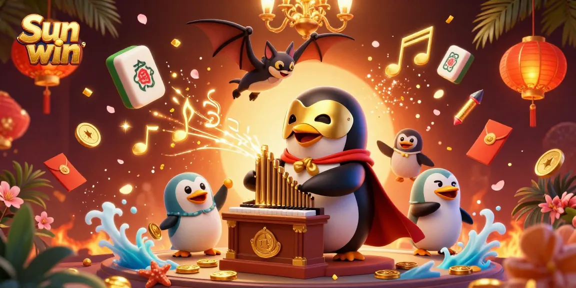 Experience the thrill of Sun win with a vibrant 3D casino scene and iconic characters.